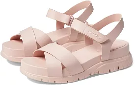 Cole Haan Zerogrand Sandal II Rose Smoke Ankle Strap Open Toe Flats Sandals