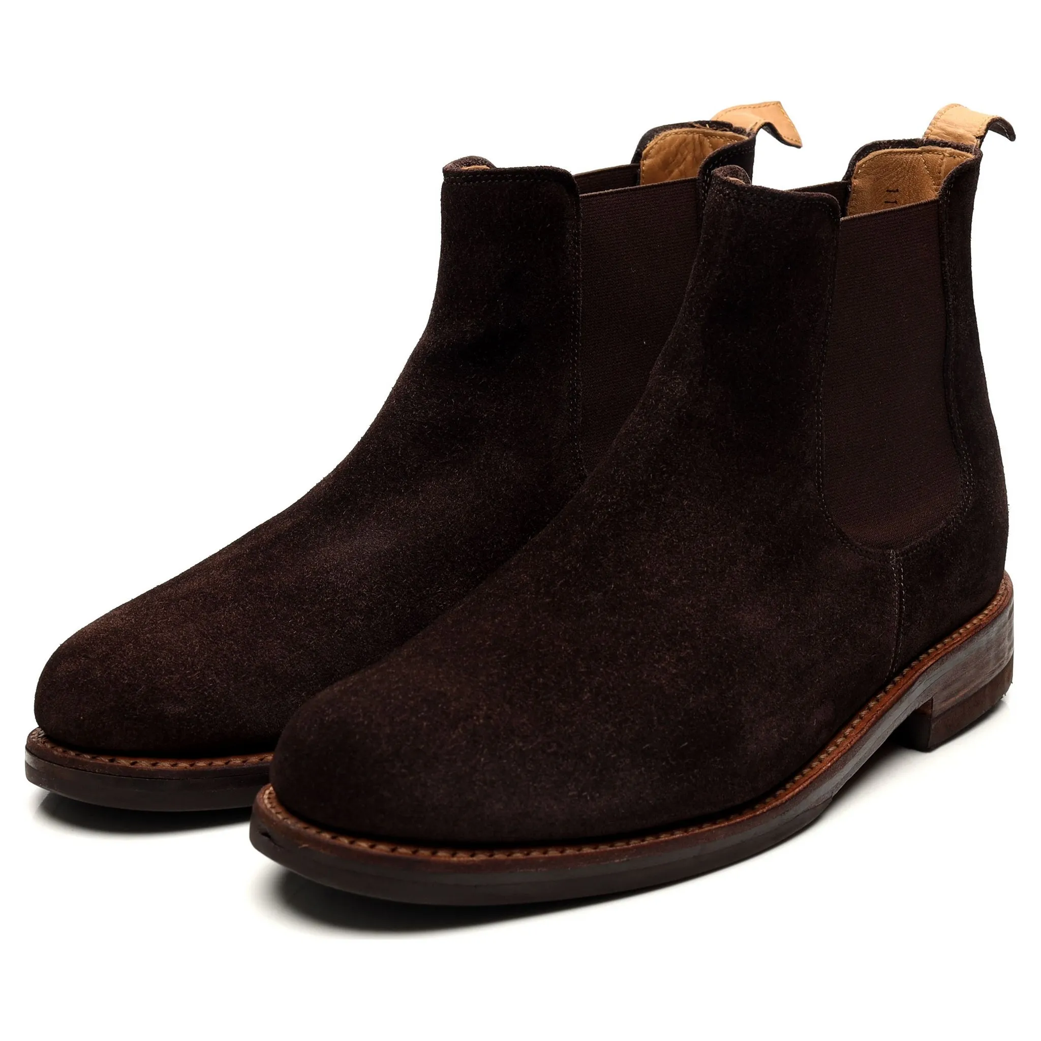 Dark Brown Suede Chelsea Boots UK 8.5 G