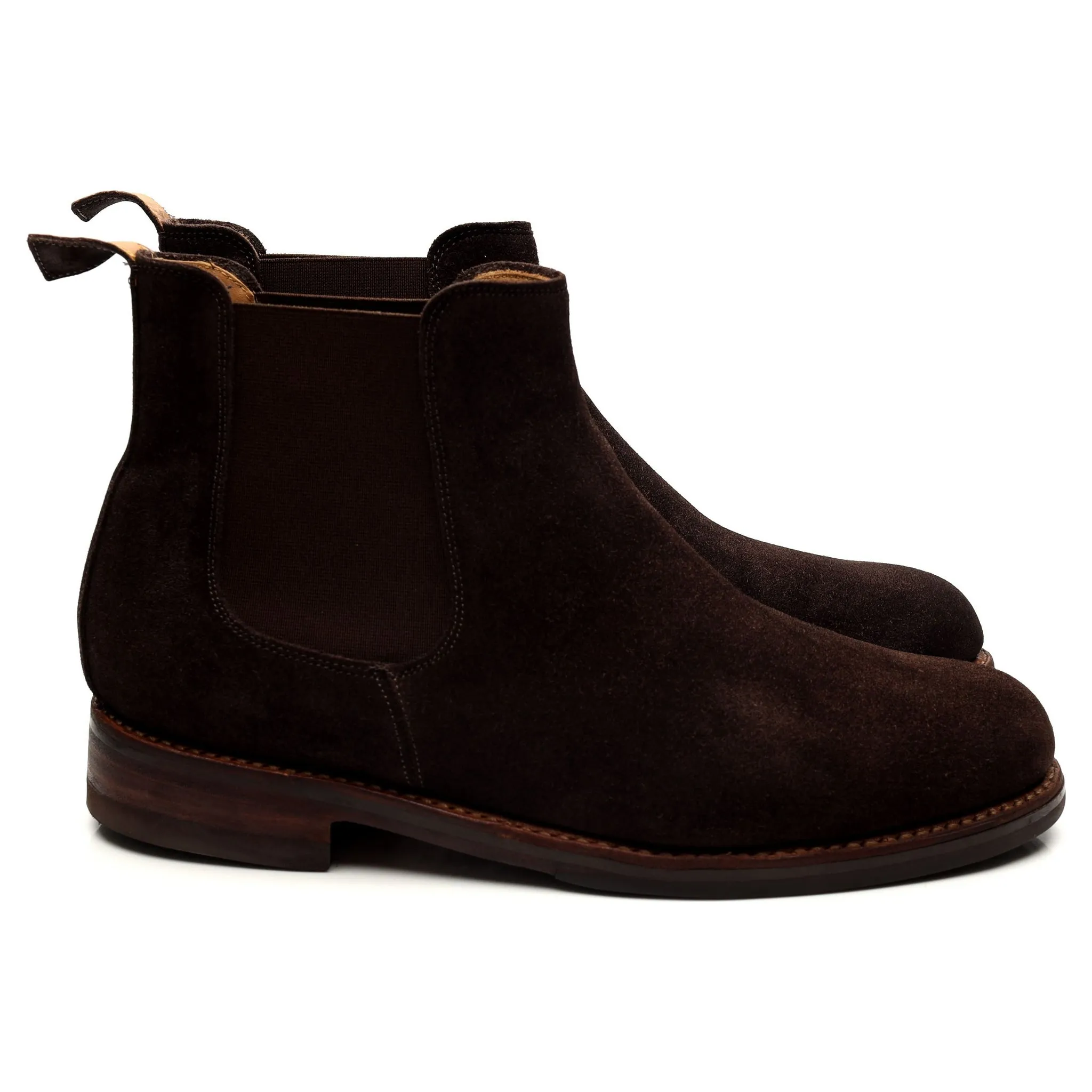 Dark Brown Suede Chelsea Boots UK 8.5 G