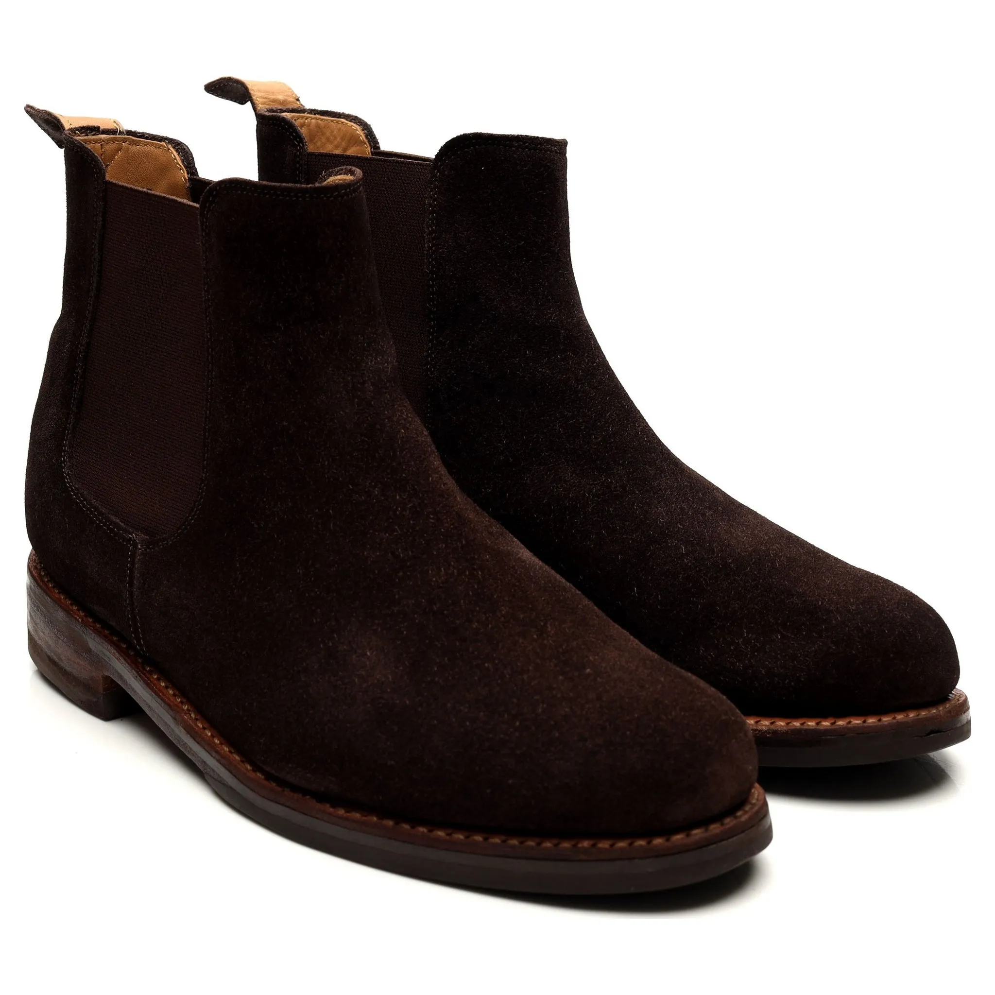 Dark Brown Suede Chelsea Boots UK 8.5 G