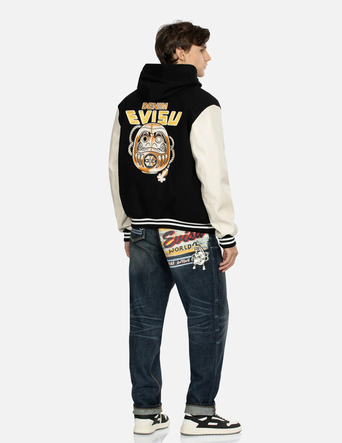 Daruma Appliqué Relax Fit Baseball Jacket