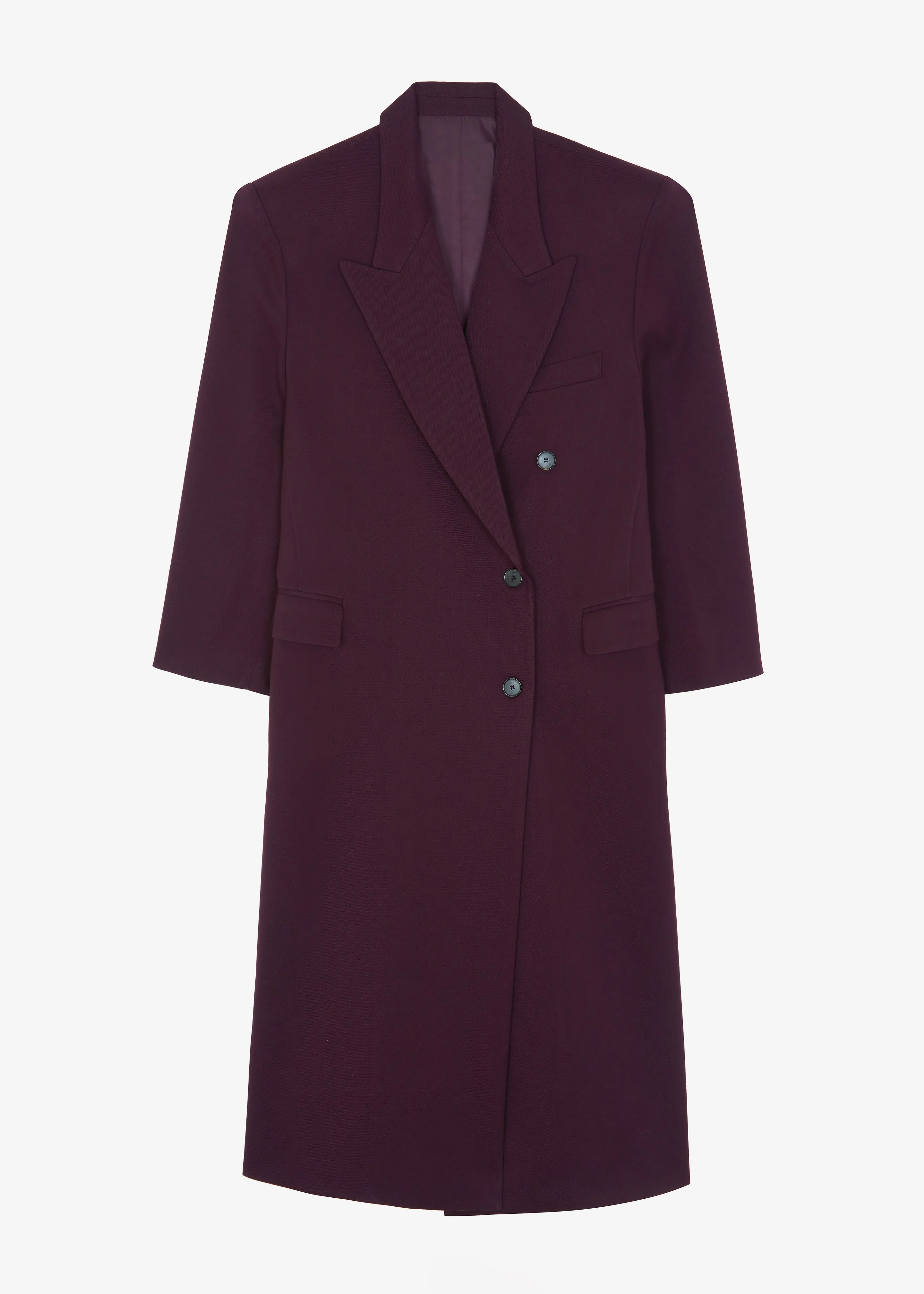 Delphina Long Coat - Burgundy