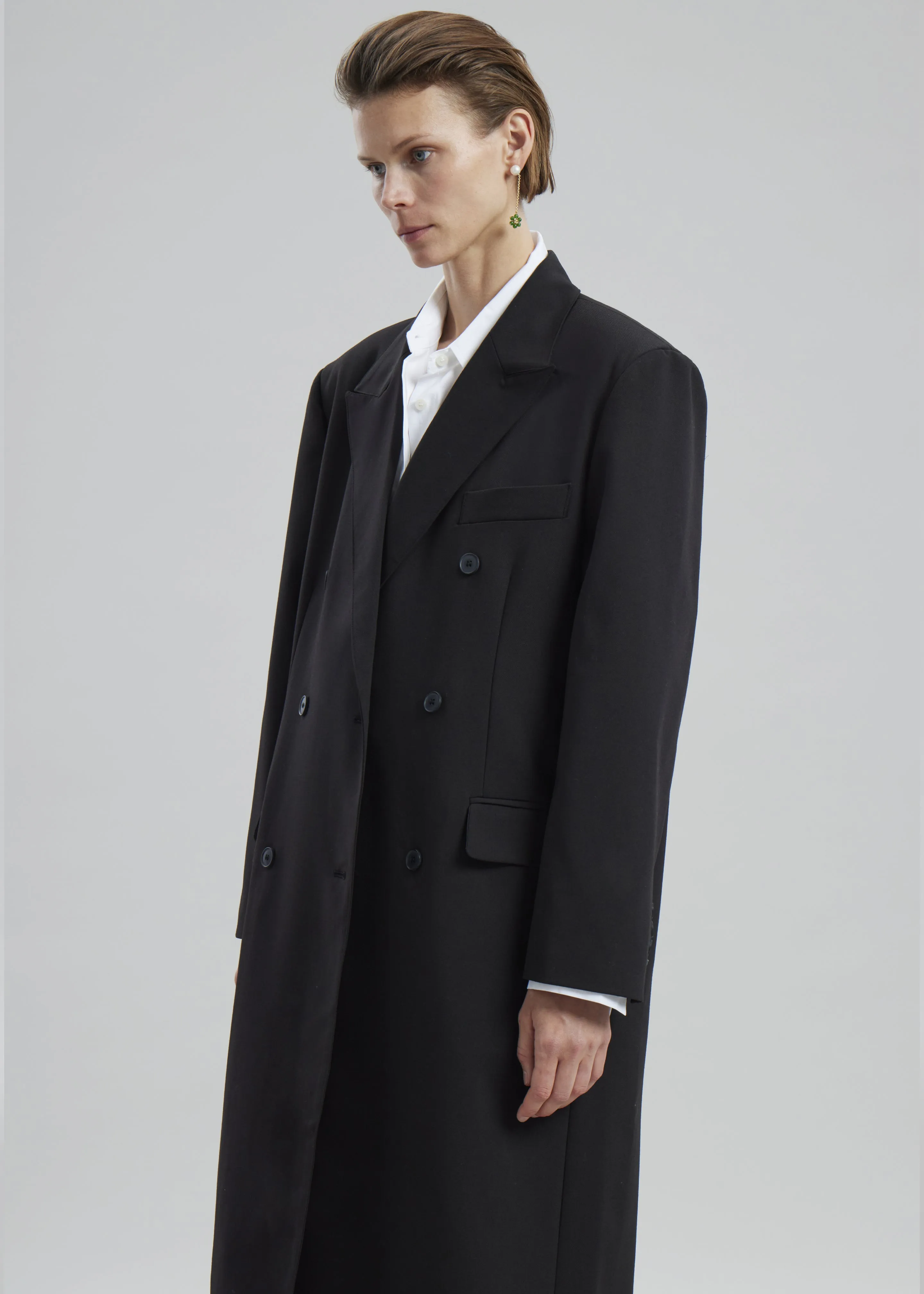 Dex Double Breasted Coat - Black