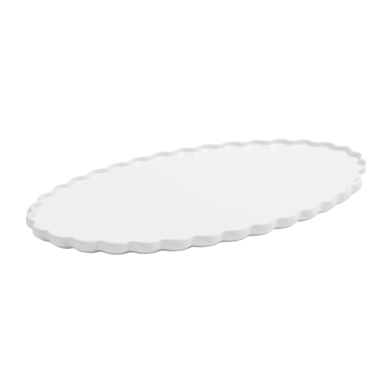 Fazeek Ceramic Wave Platter, White