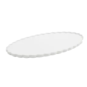 Fazeek Ceramic Wave Platter, White