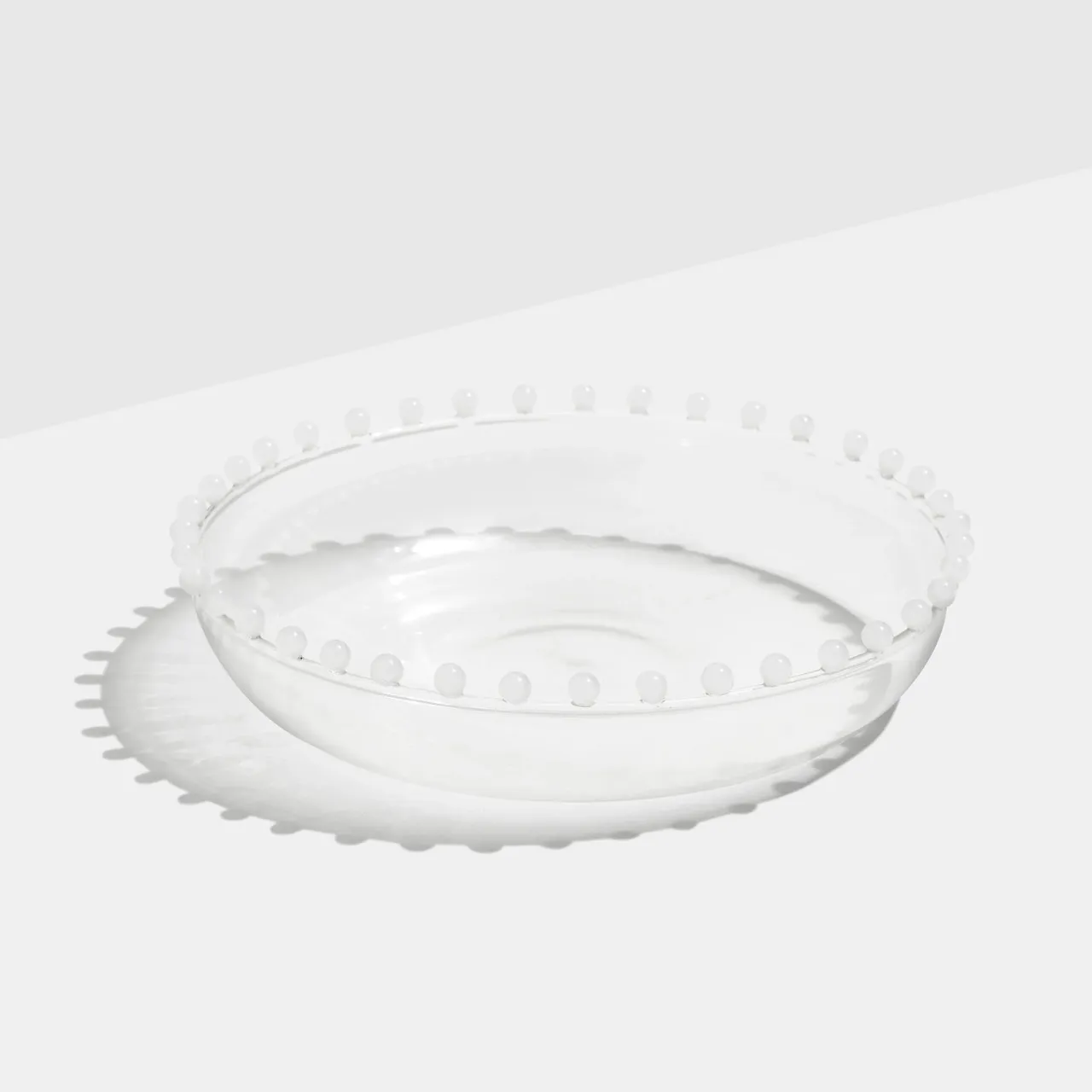 Fazeek Pearl Platter, Clear White