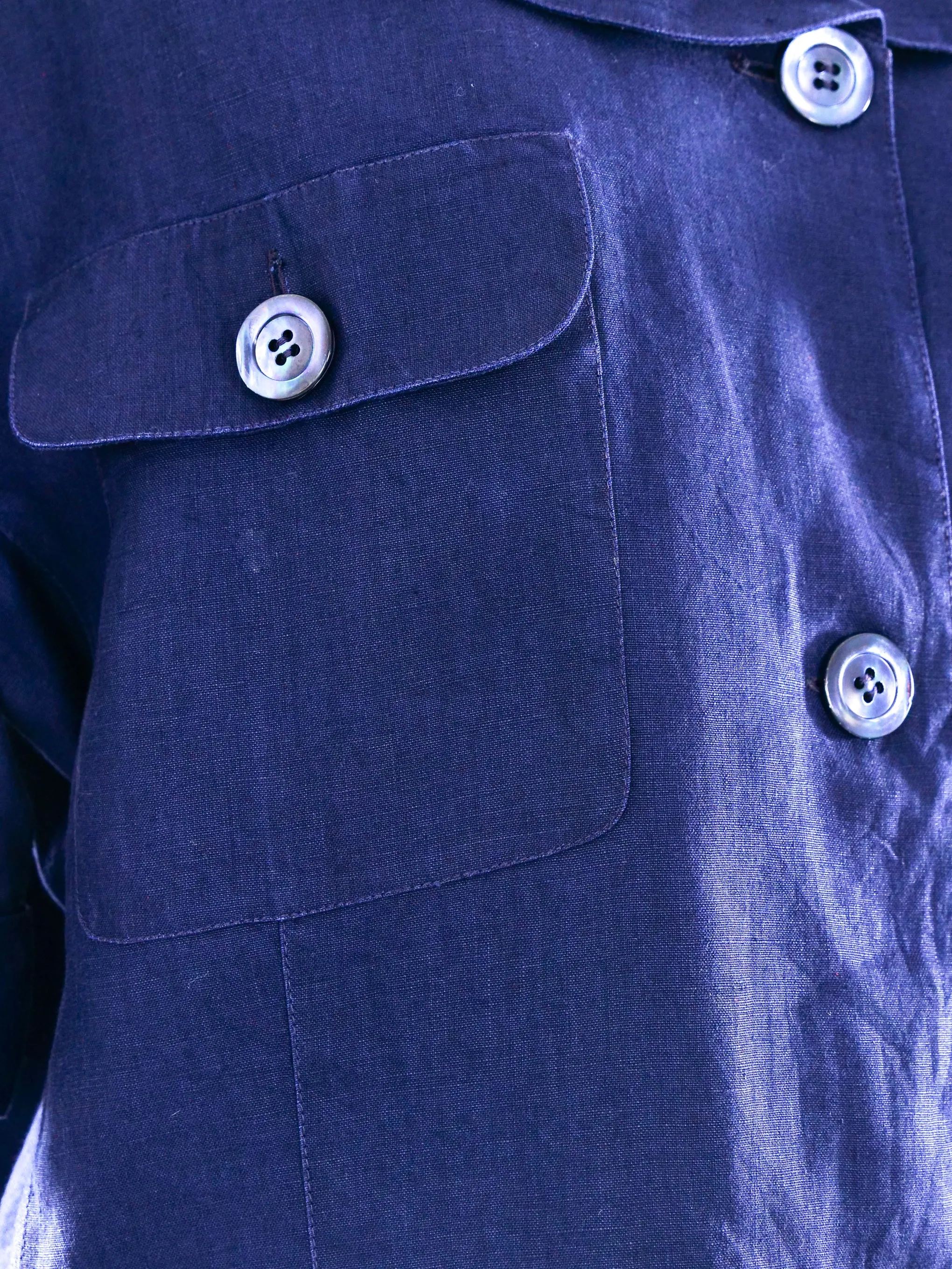 Fendi Navy Linen Jacket