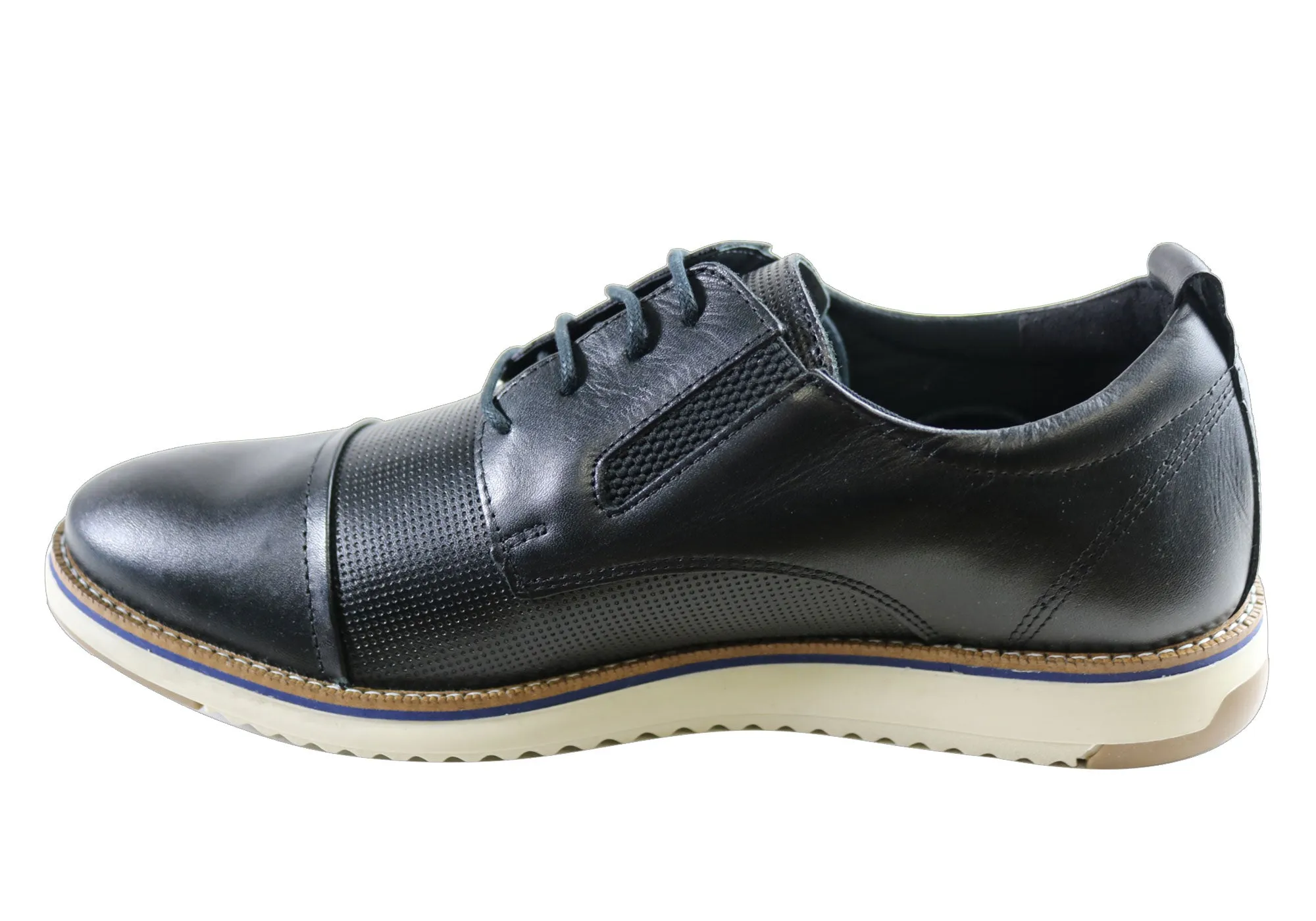 Ferricelli Kiran Mens Leather Dress Casual Shoes Made In Brazil