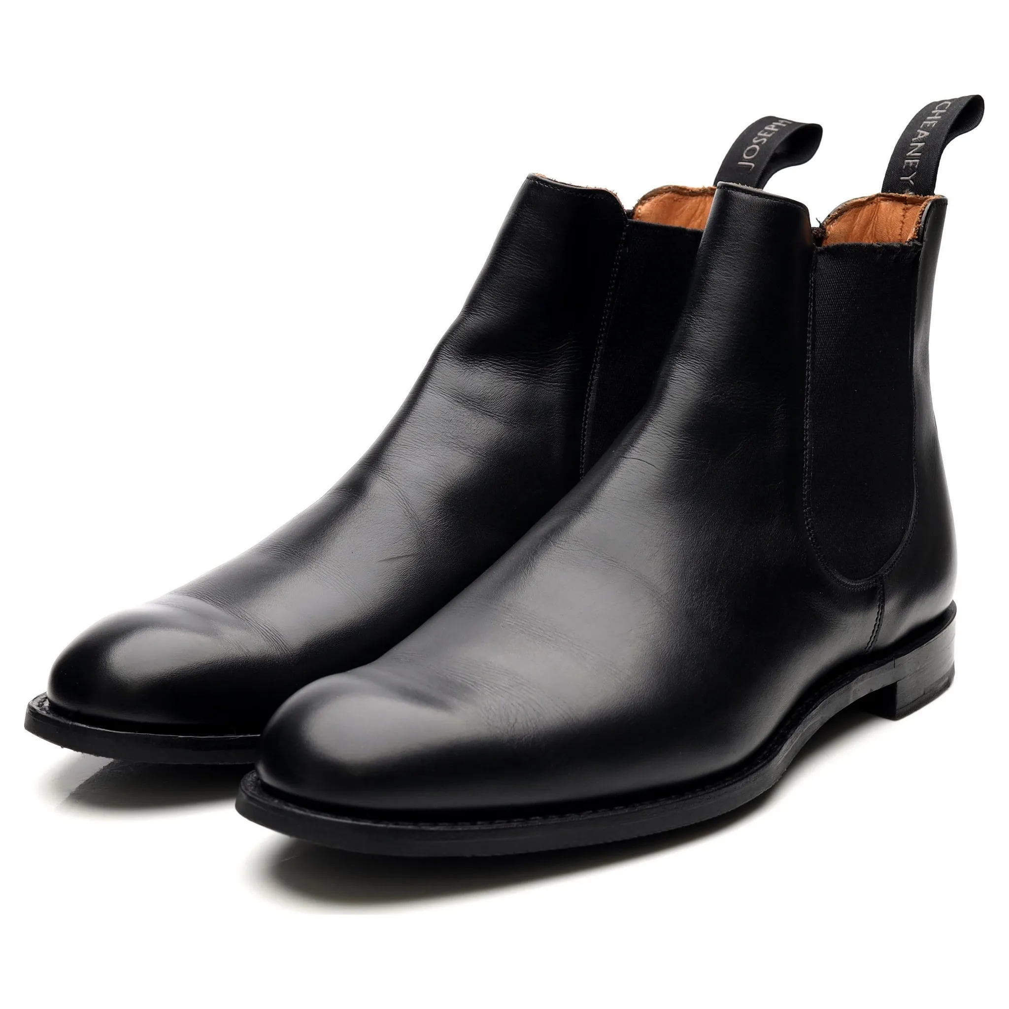 'Godfrey' Black Leather Chelsea Boots UK 9.5 F