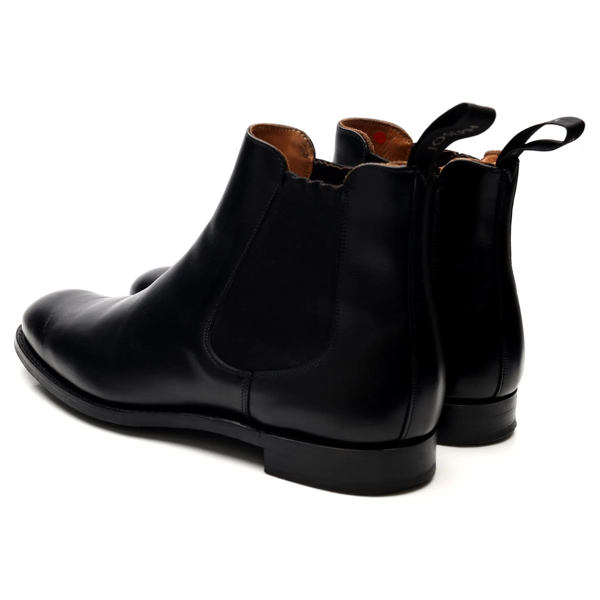 'Godfrey' Black Leather Chelsea Boots UK 9.5 F