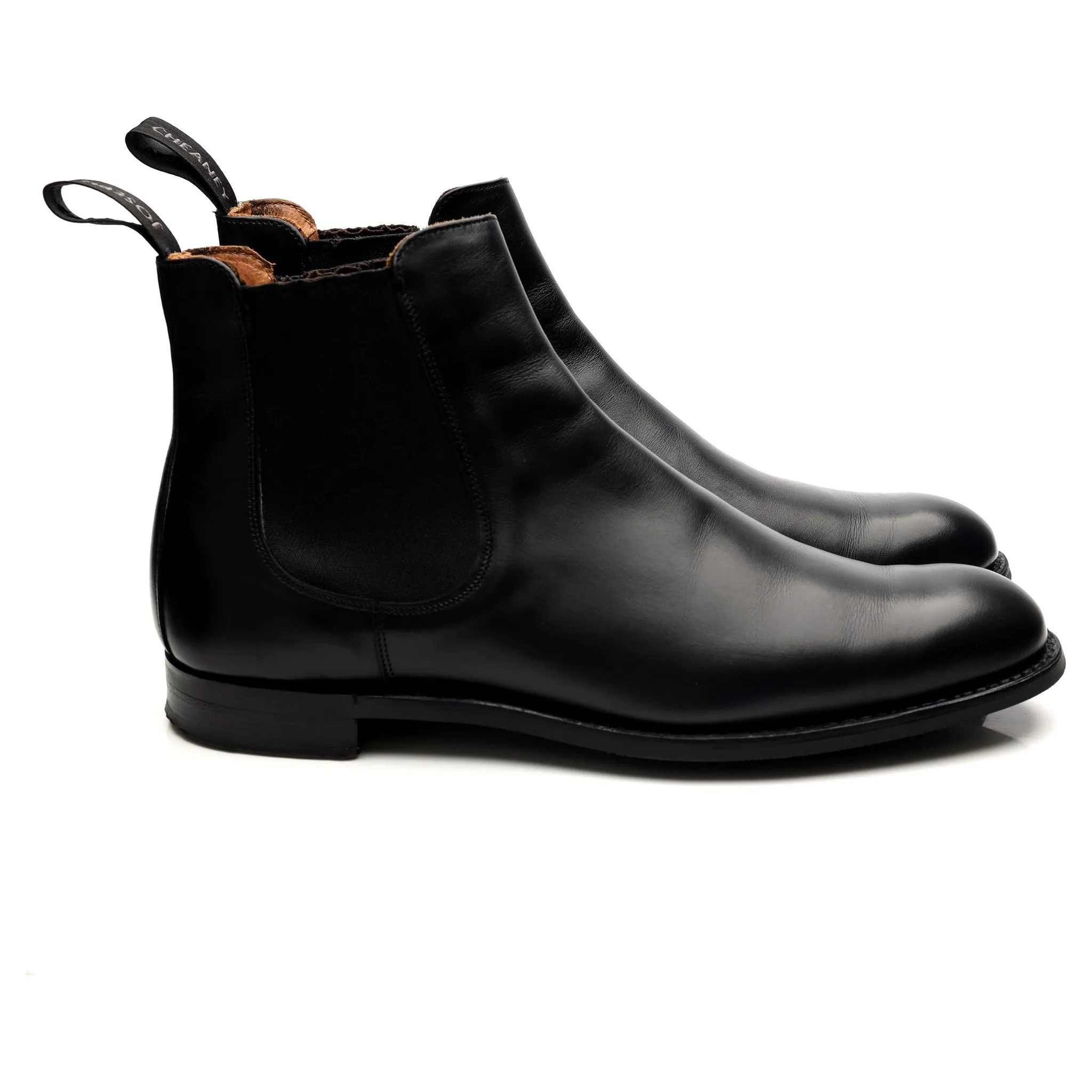 'Godfrey' Black Leather Chelsea Boots UK 9.5 F