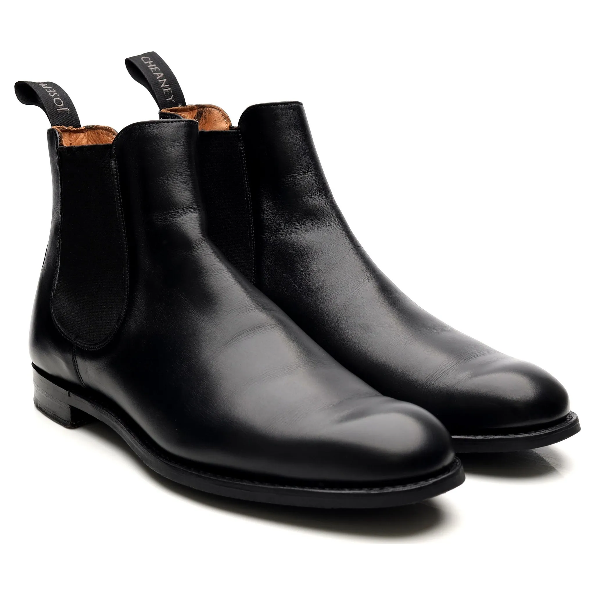 'Godfrey' Black Leather Chelsea Boots UK 9.5 F