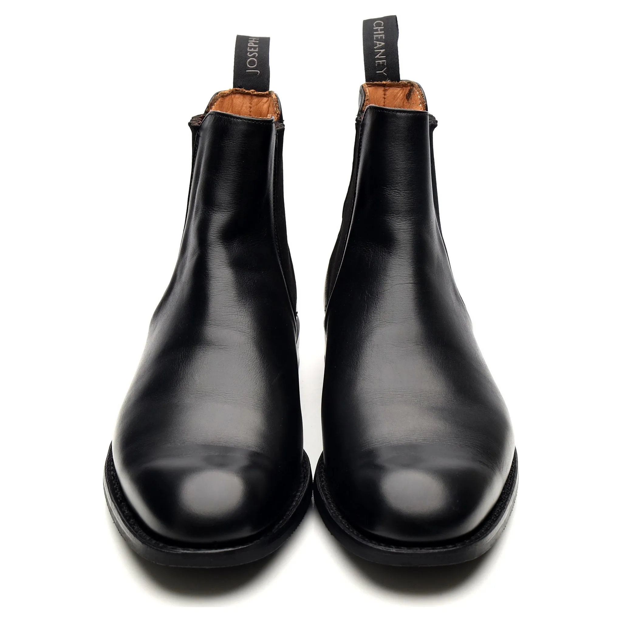 'Godfrey' Black Leather Chelsea Boots UK 9.5 F