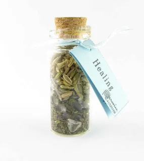 Healing Pocket Spell Bottle With Herbs