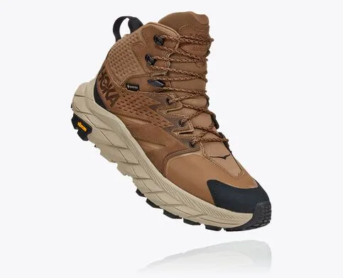 Hoka Mens Anacapa Mid Hiking Shoes- Brown