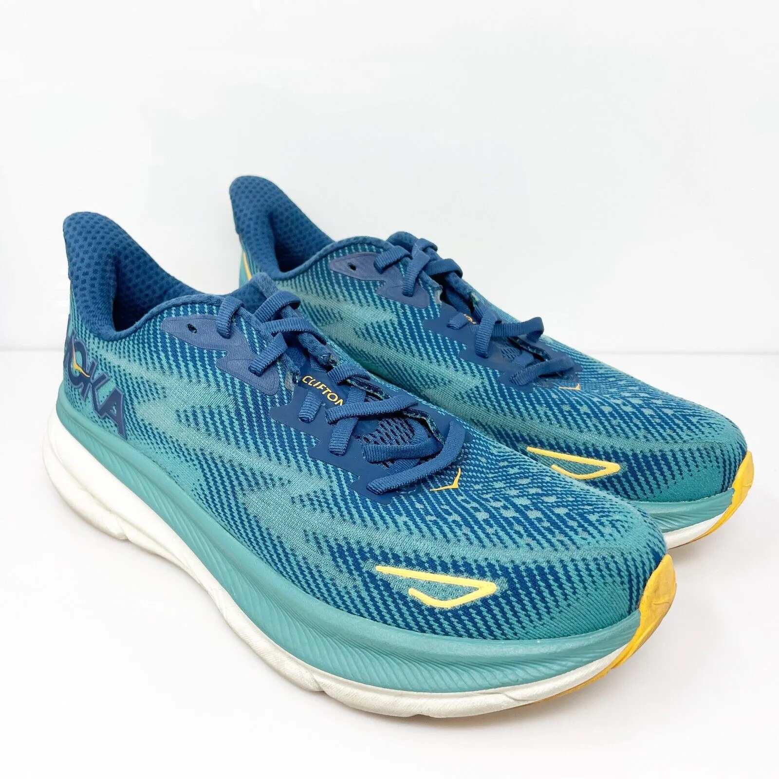 Hoka One One Mens Clifton 9 1127895 MCN Blue Running Shoes Sneakers Size 8 D