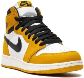 Jordan Kids Air Jordan 1 Retro High OG Yellow Ochre Black sneakers