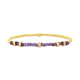 Karen Lazar Design February Amethyst and Rondelle Bracelet