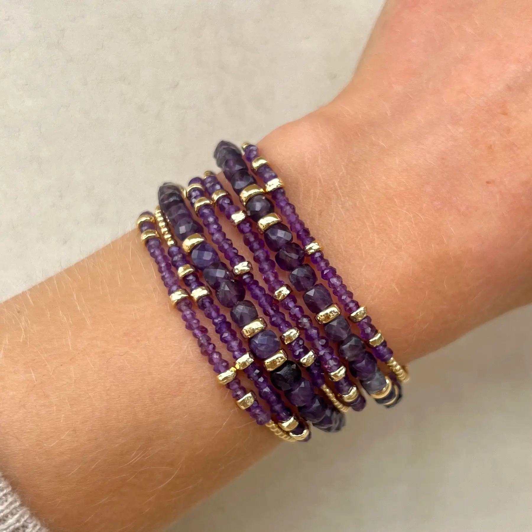 Karen Lazar Design February Amethyst and Rondelle Bracelet