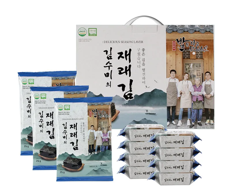 Kim Soo Mi Gim Roasted Seaweed Snack Delicious Season Laver Korean Food