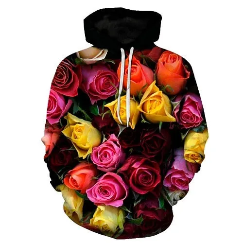 Latest 3D Flower Themed Hoodies