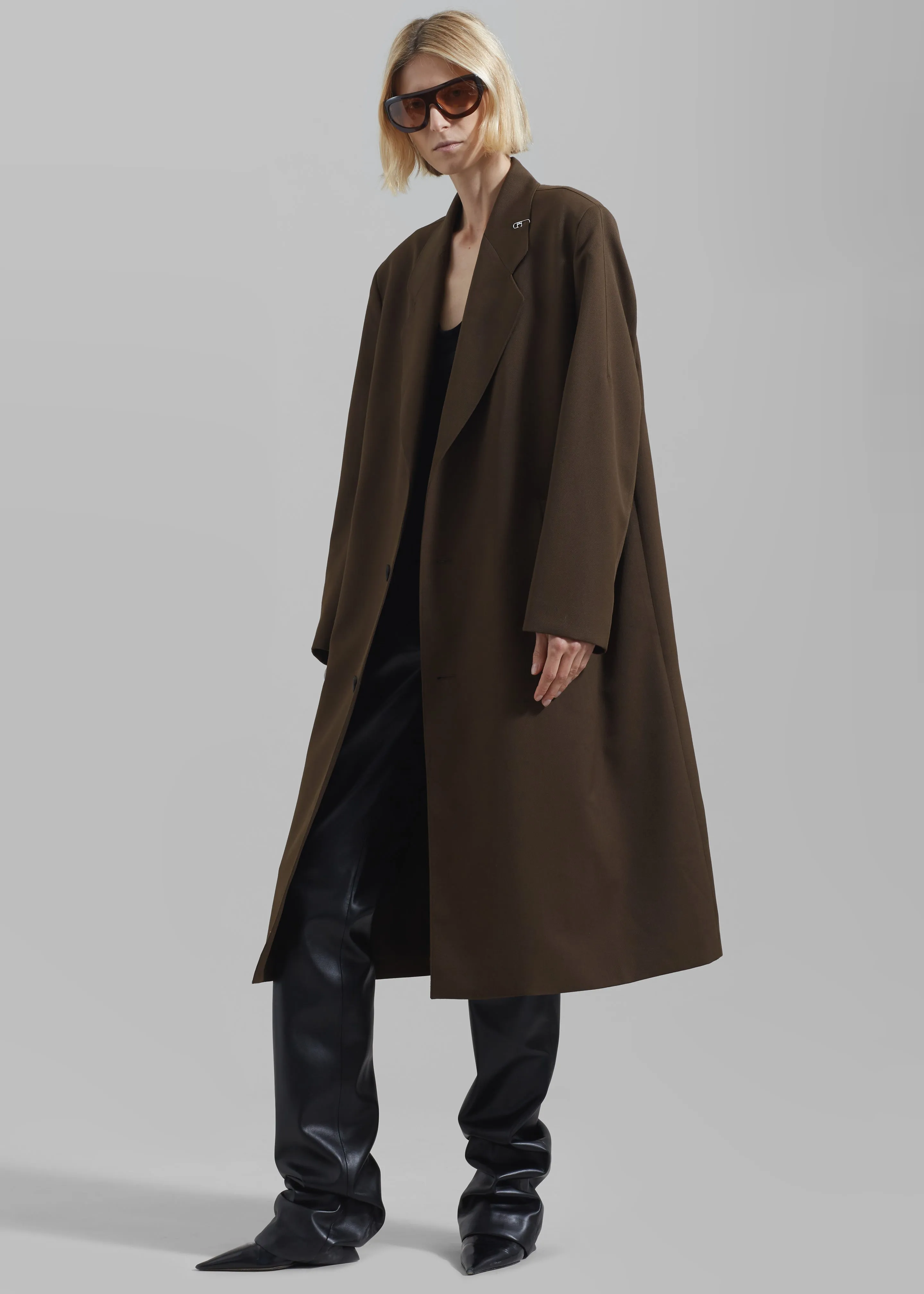 Low Classic Classic Long Coat - Khaki