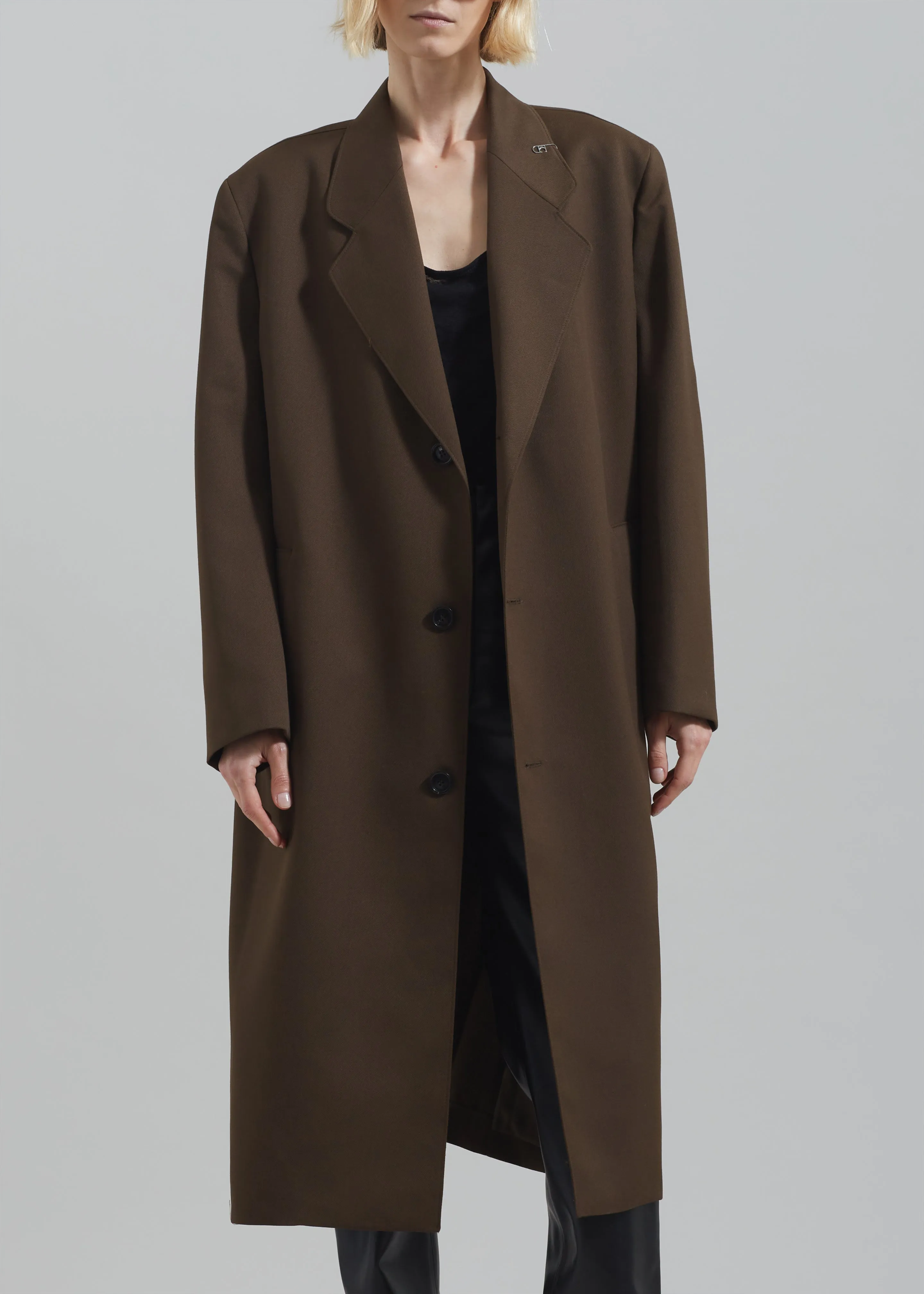 Low Classic Classic Long Coat - Khaki