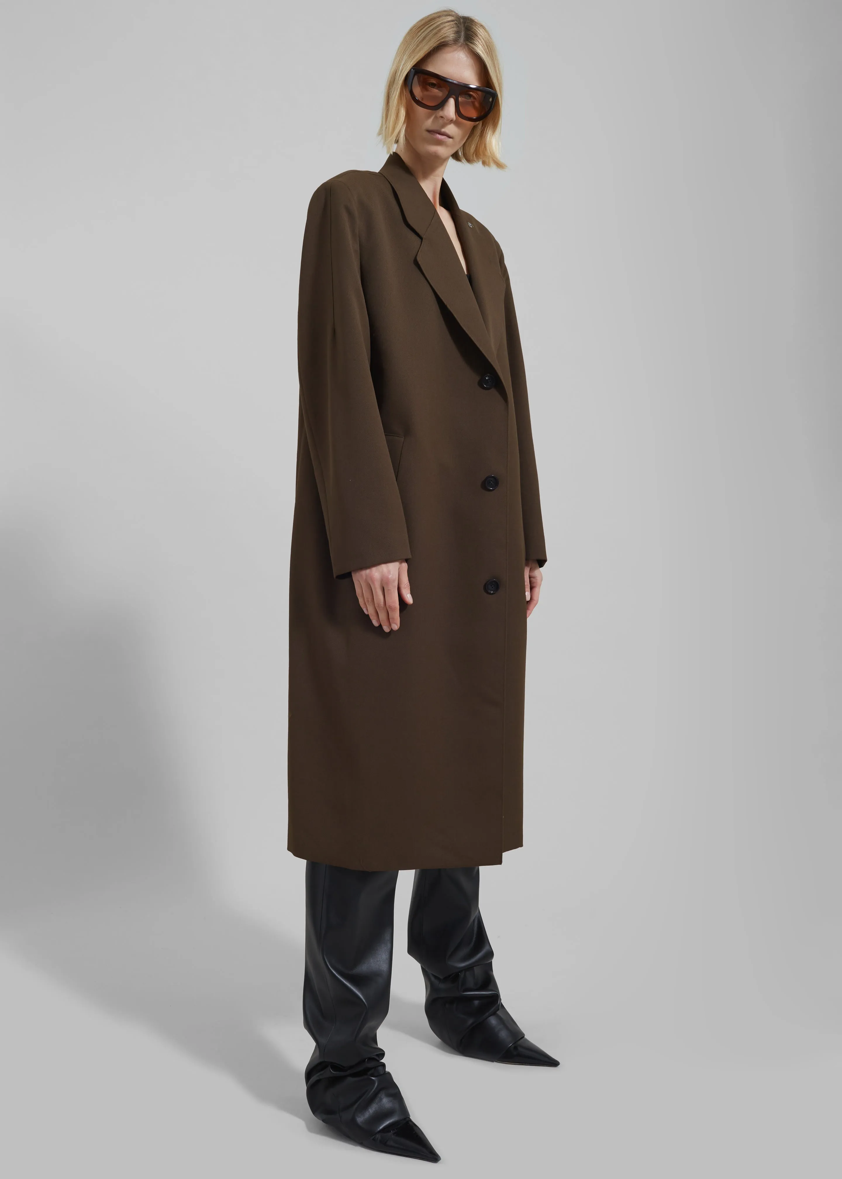 Low Classic Classic Long Coat - Khaki