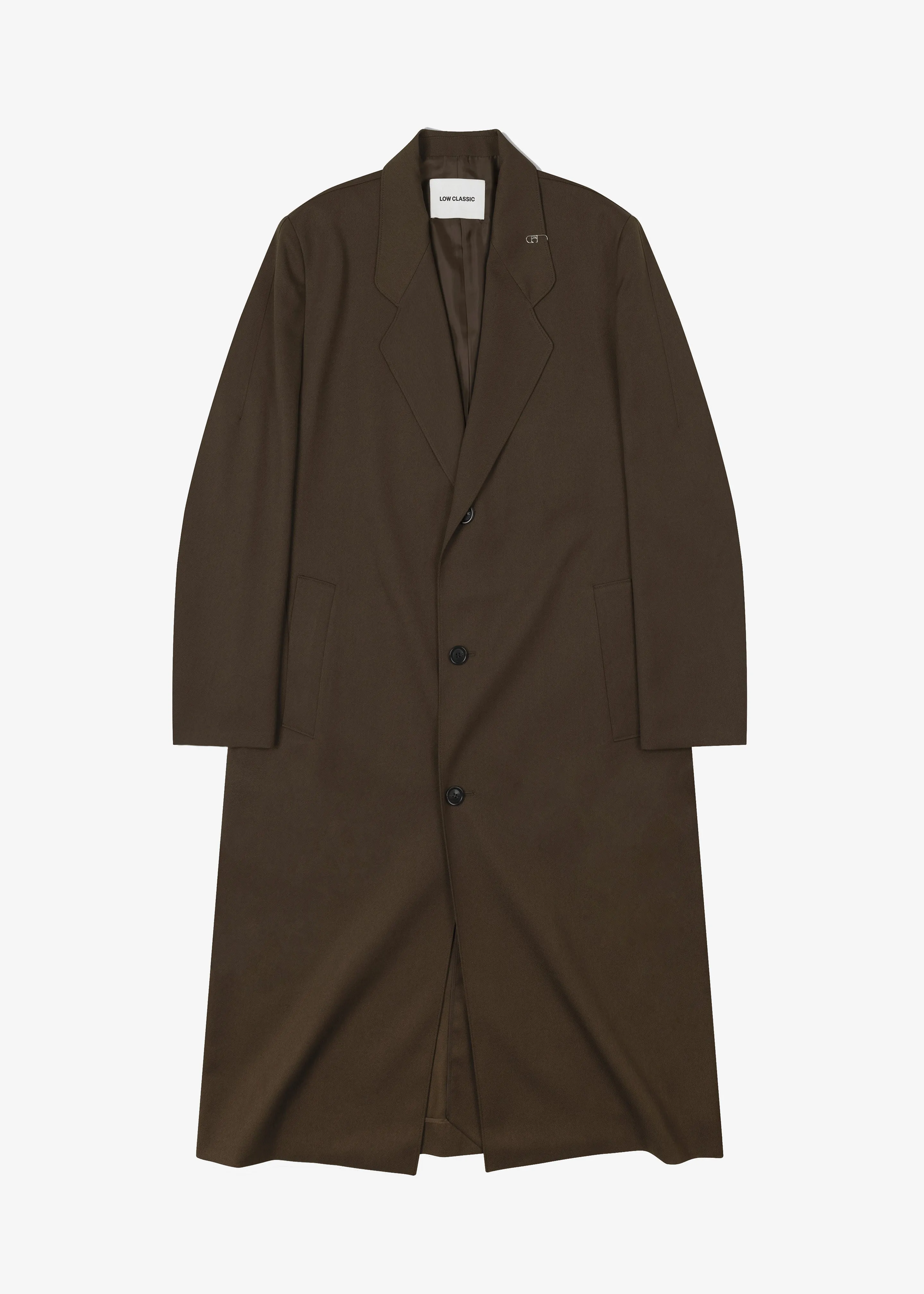 Low Classic Classic Long Coat - Khaki