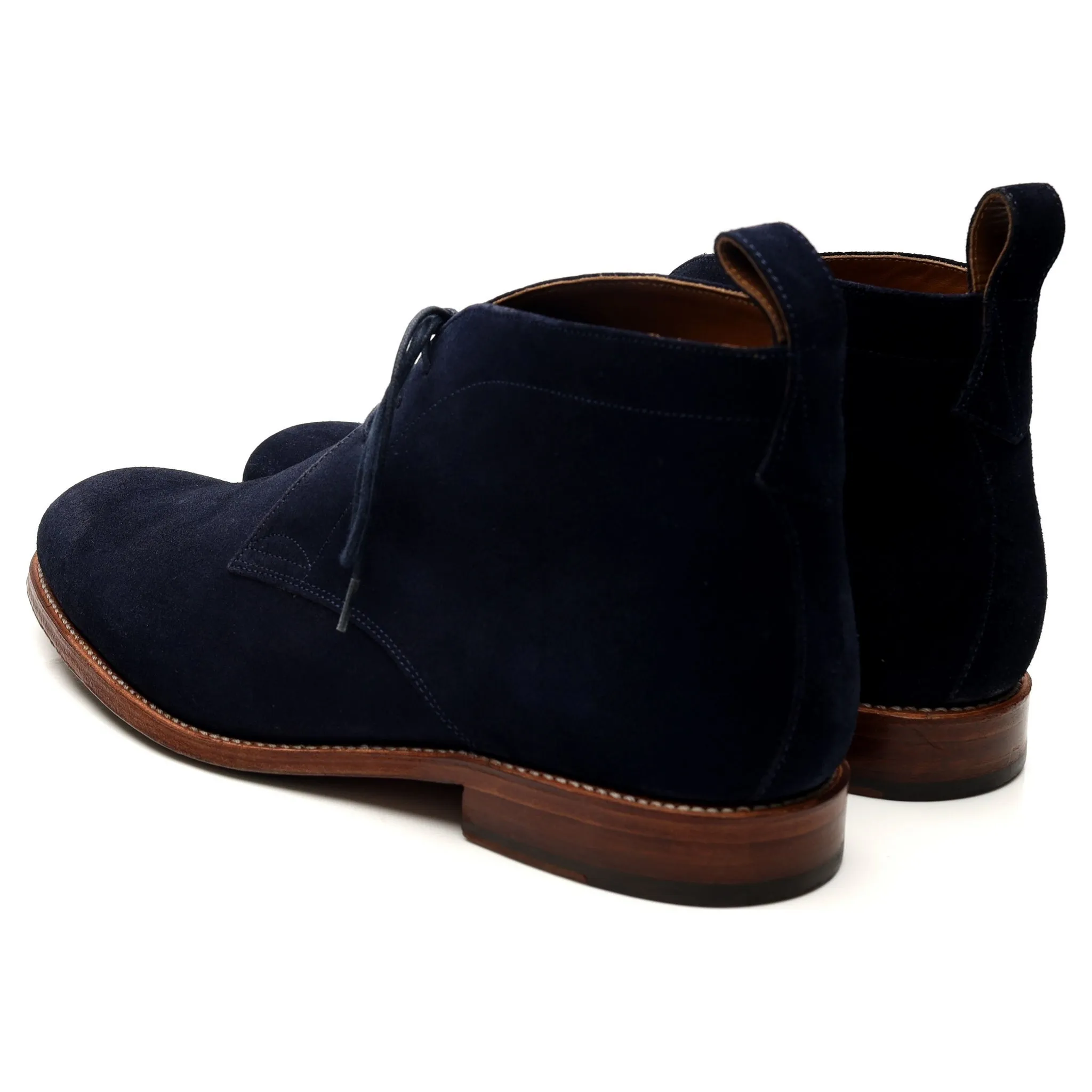 'Marcus' Navy Blue Suede Chukka Boots UK 10 F