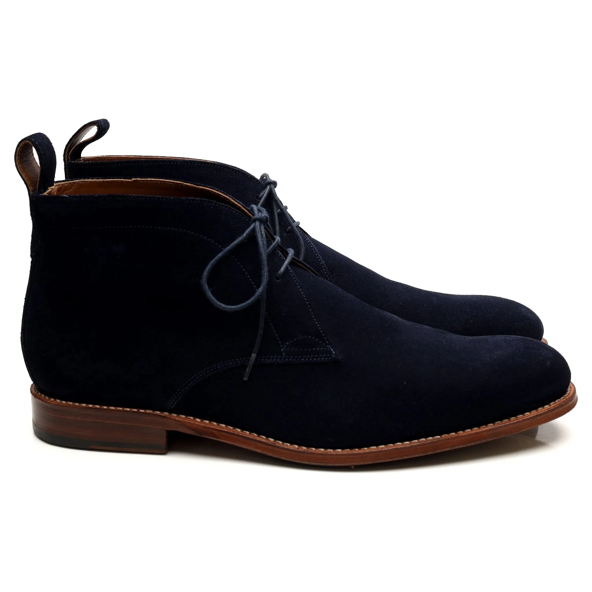 'Marcus' Navy Blue Suede Chukka Boots UK 10 F