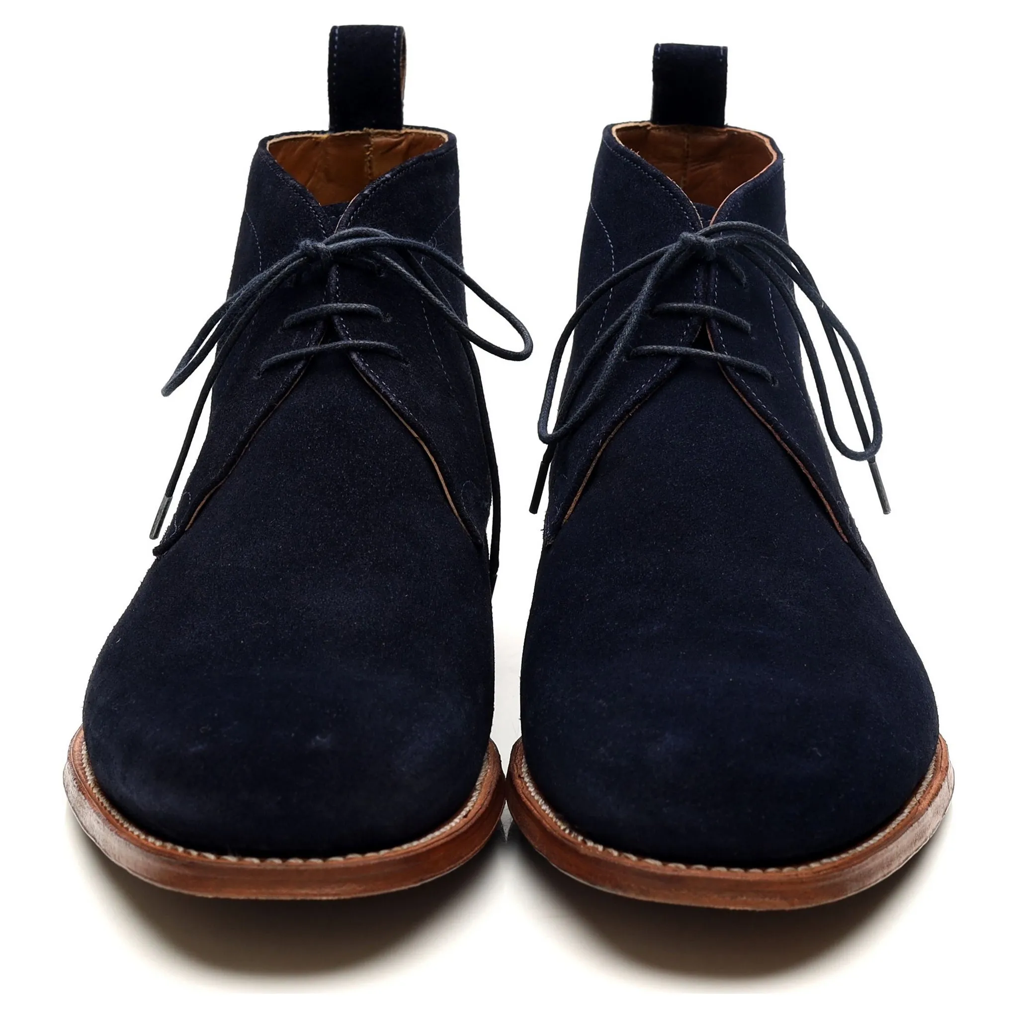 'Marcus' Navy Blue Suede Chukka Boots UK 10 F