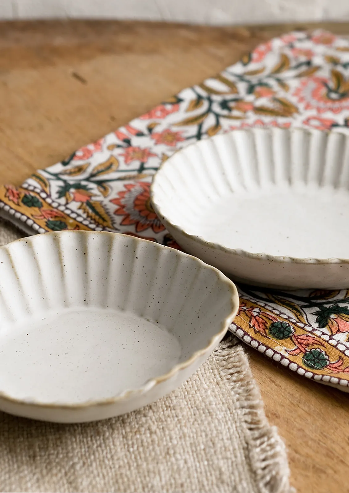 Mayumi Fluted Ceramic Dish