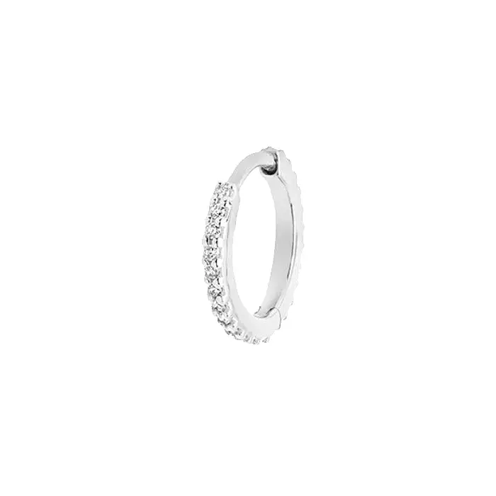 MBF Diamond Huggie  7, 14k White Gold