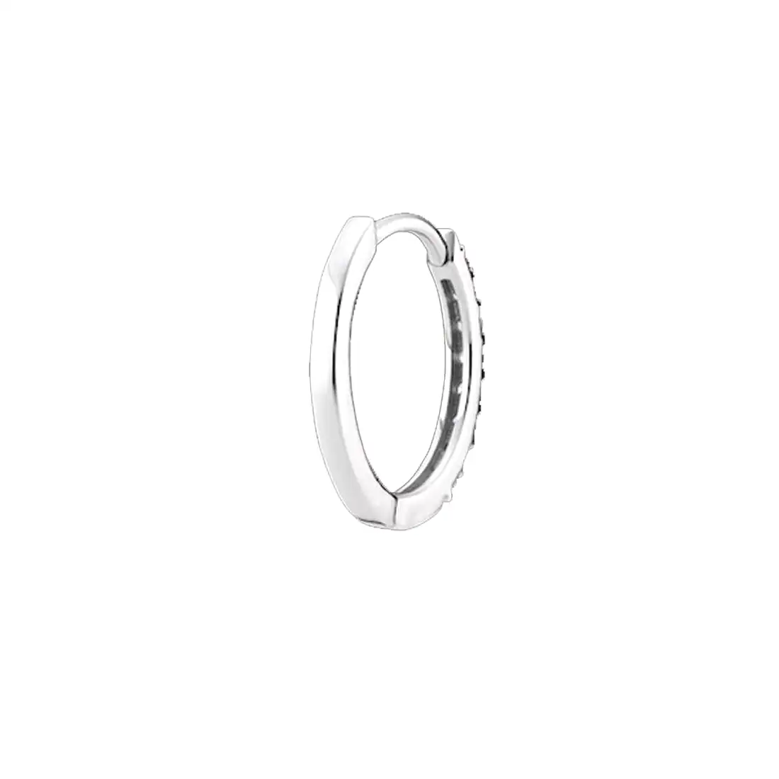 MBF Lamarr Diamond Huggie 10, 14k White Gold