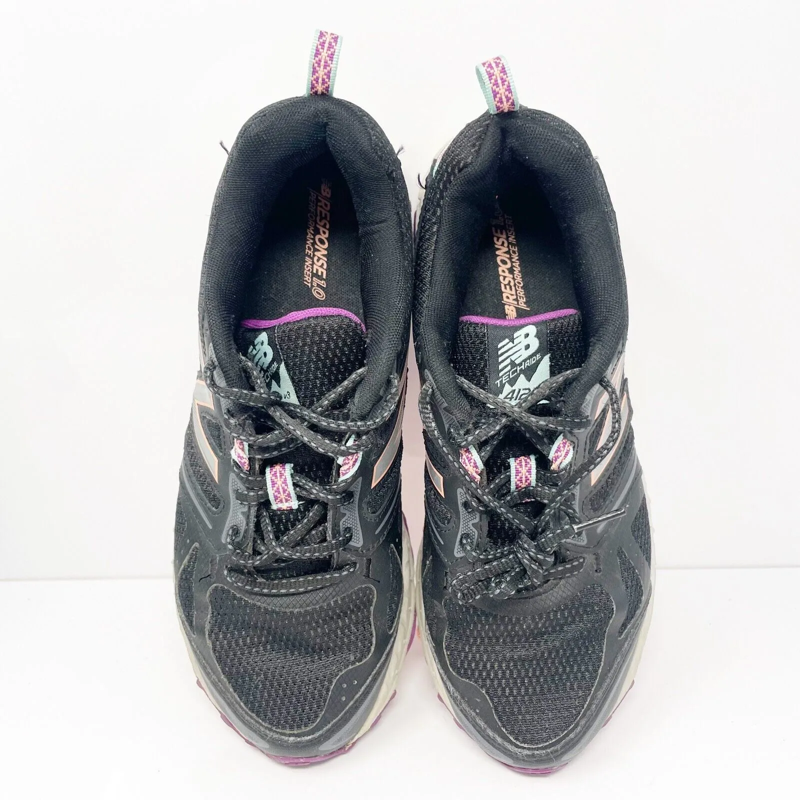 New Balance Womens 412 V3 WTE412K3 Black Running Shoes Sneakers Size 8.5 B