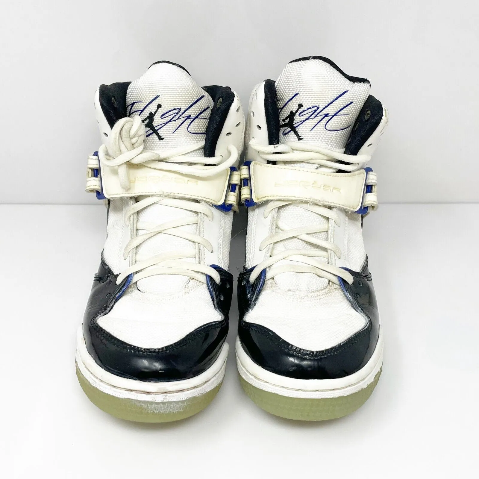 Nike Boys Air Jordan Flight 45 Hi DC2600-100 White Basketball Shoes Sneakers 7Y