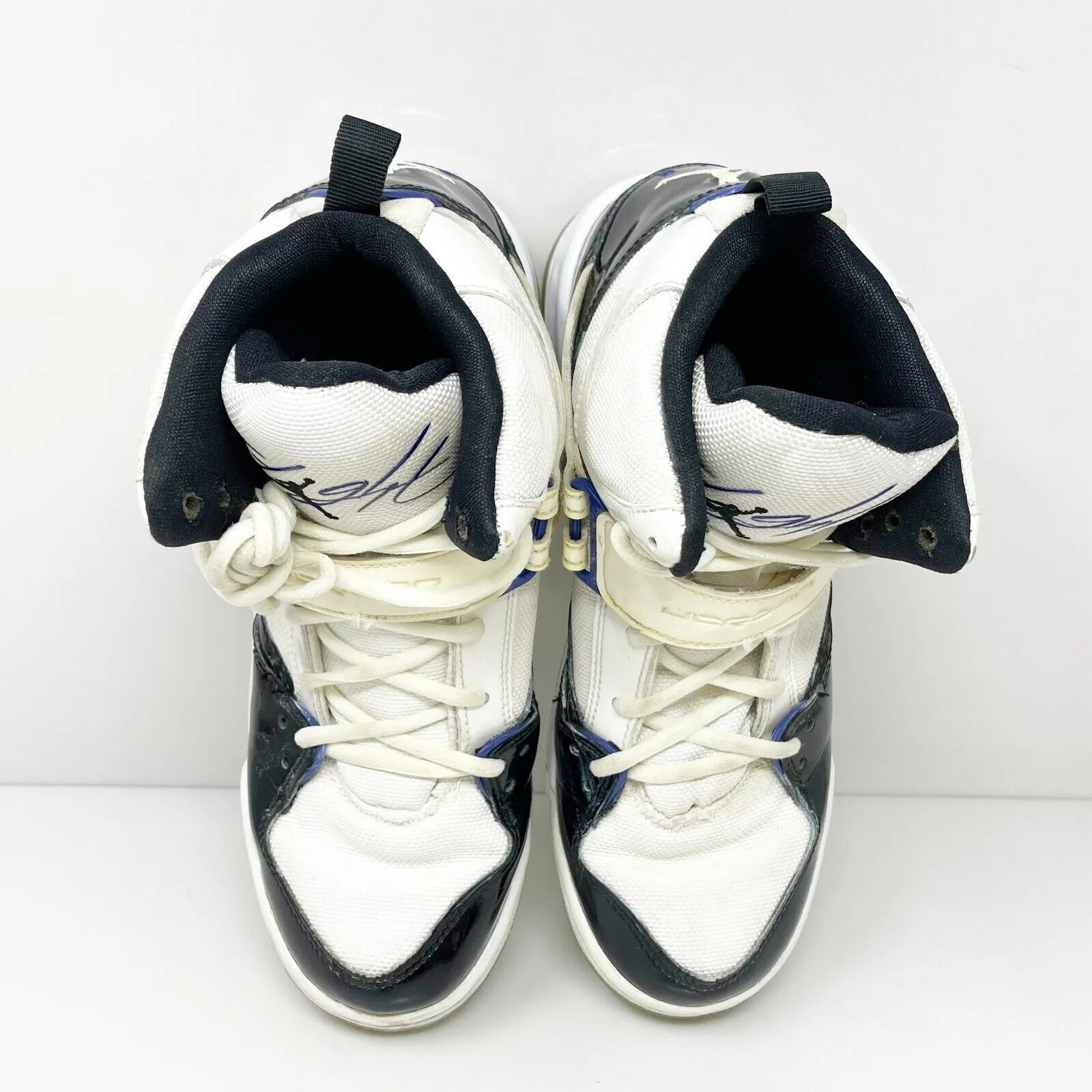 Nike Boys Air Jordan Flight 45 Hi DC2600-100 White Basketball Shoes Sneakers 7Y