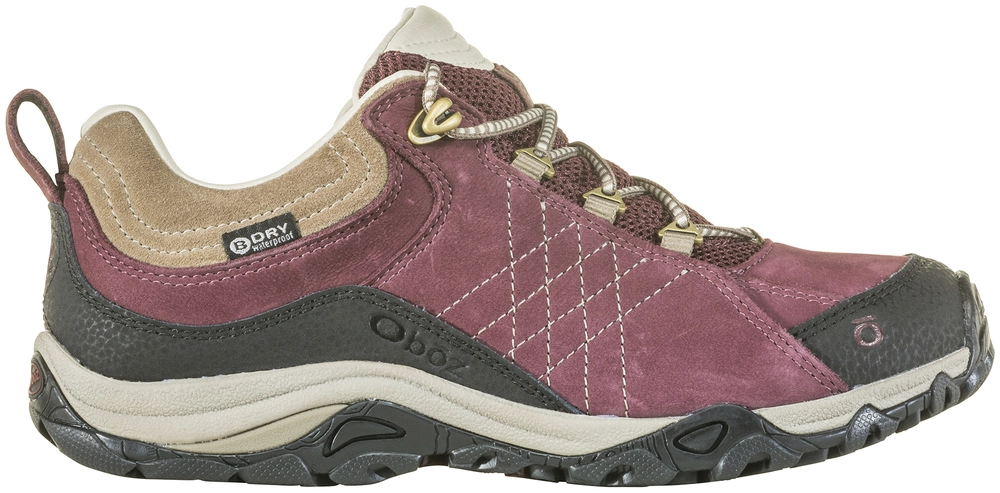 Oboz Womens Sapphire Low Waterproof Hiking Shoes- Boysenberry