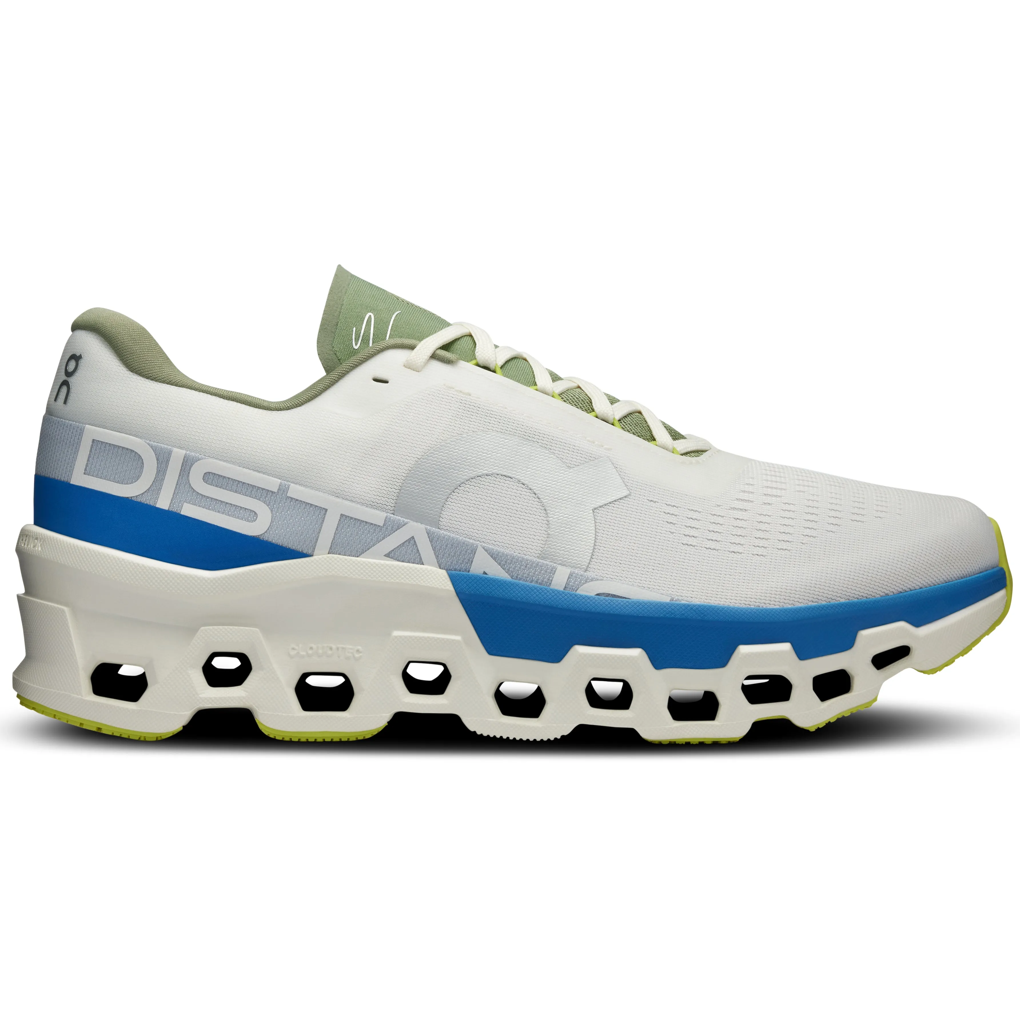 On Men's Cloudmonster 2 DISTANCE Running Shoes White / Lapis