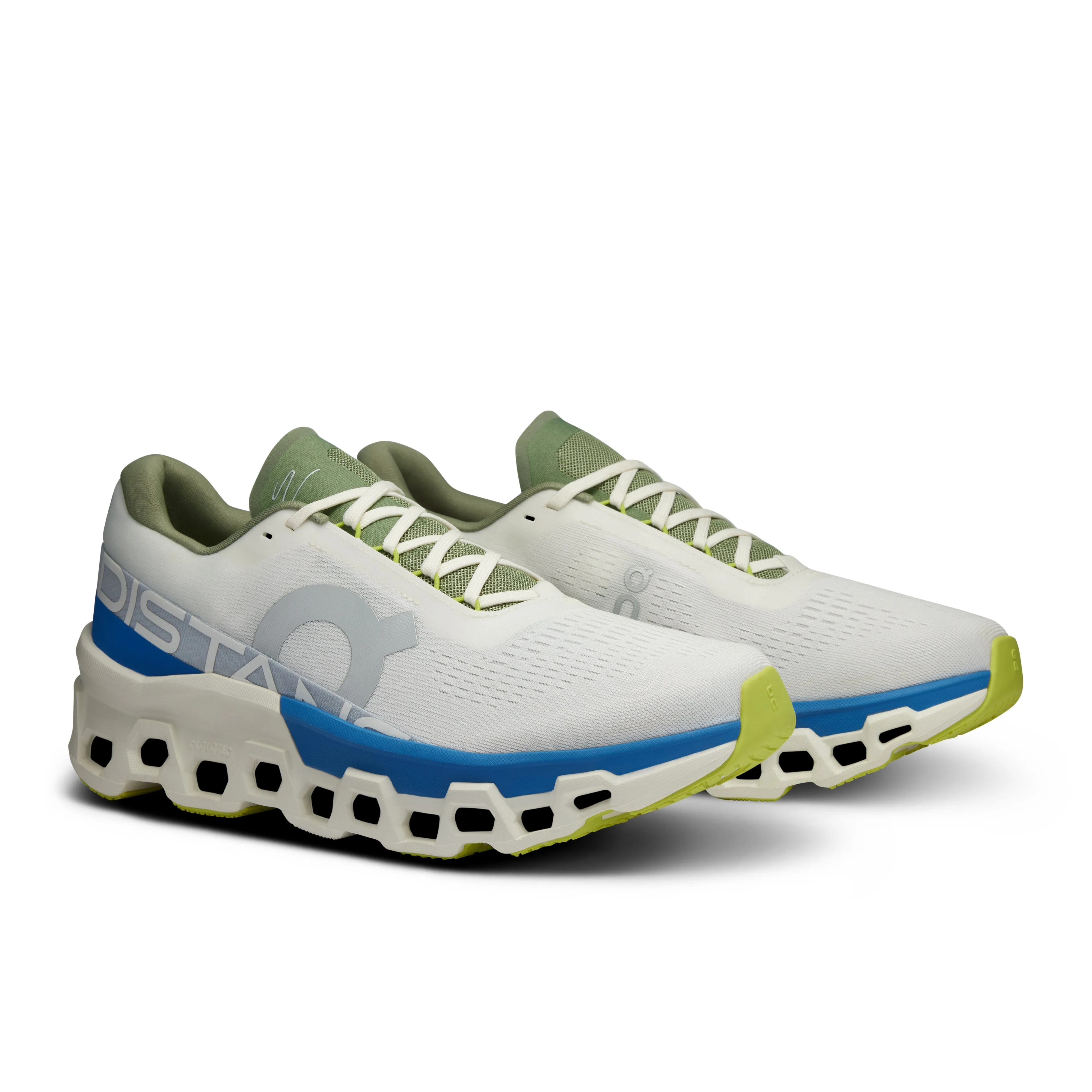 On Men's Cloudmonster 2 DISTANCE Running Shoes White / Lapis