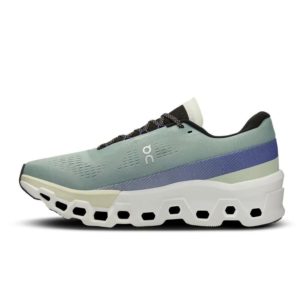 On Men's Cloudmonster 2 Running Shoes Mineral / Aloe