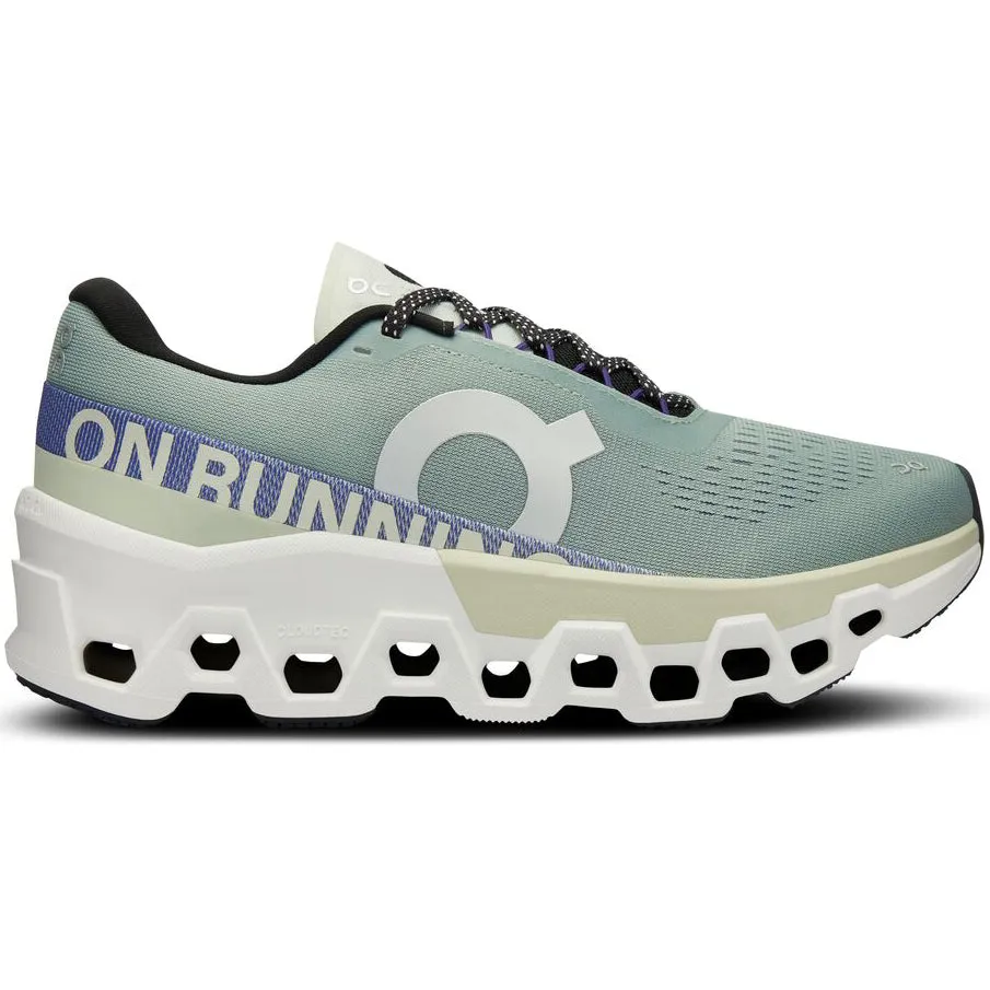 On Women's Cloudmonster 2 Running Shoes Mineral / Aloe