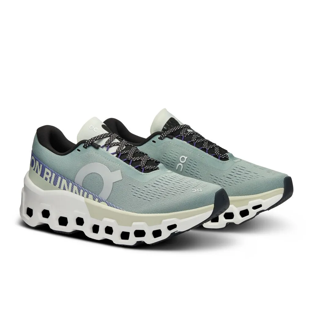 On Women's Cloudmonster 2 Running Shoes Mineral / Aloe