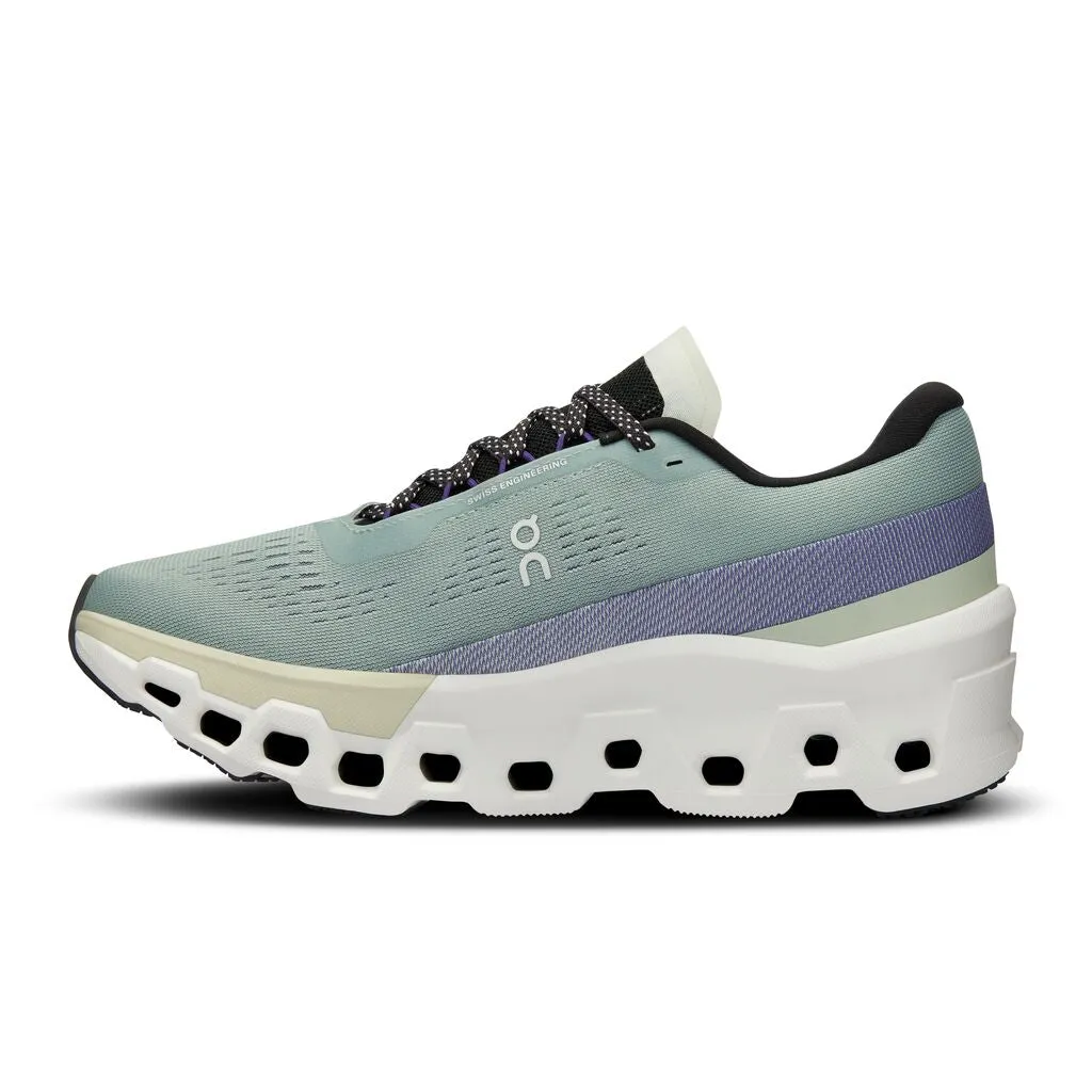 On Women's Cloudmonster 2 Running Shoes Mineral / Aloe