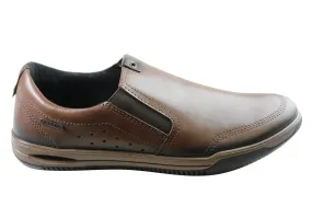 Pegada Lincoln Mens Leather Slip On Comfort Casual Shoes Made In Brazil