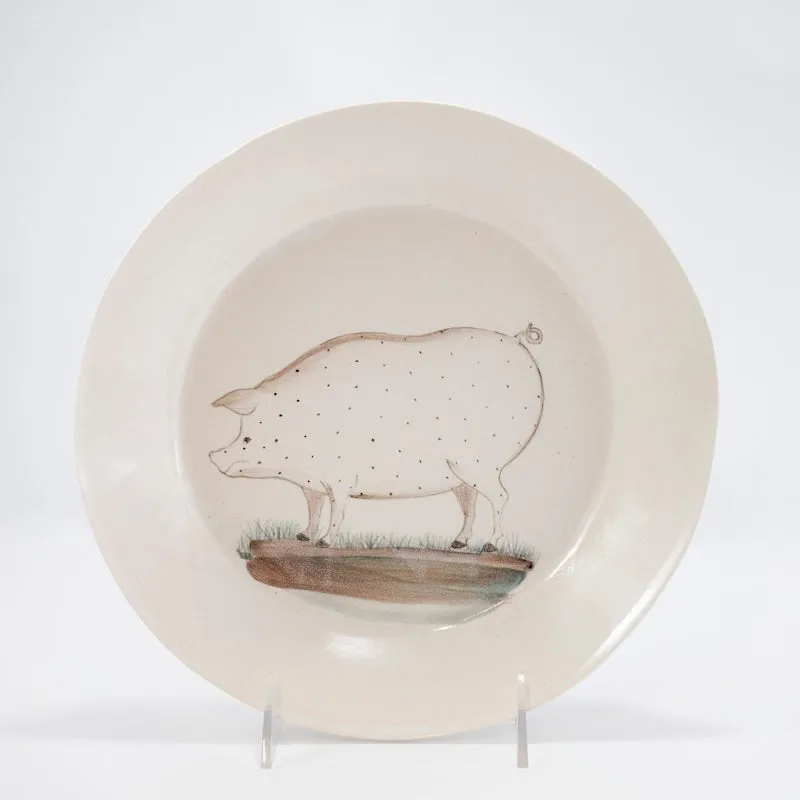 Plate with Dotted Pig