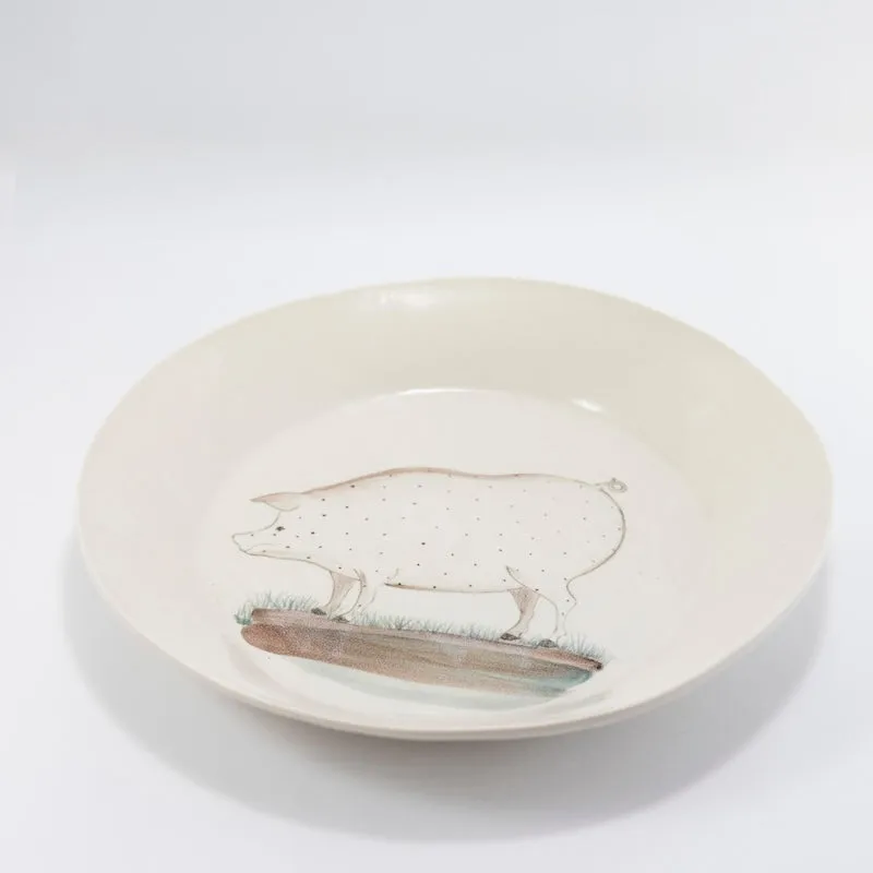 Plate with Dotted Pig