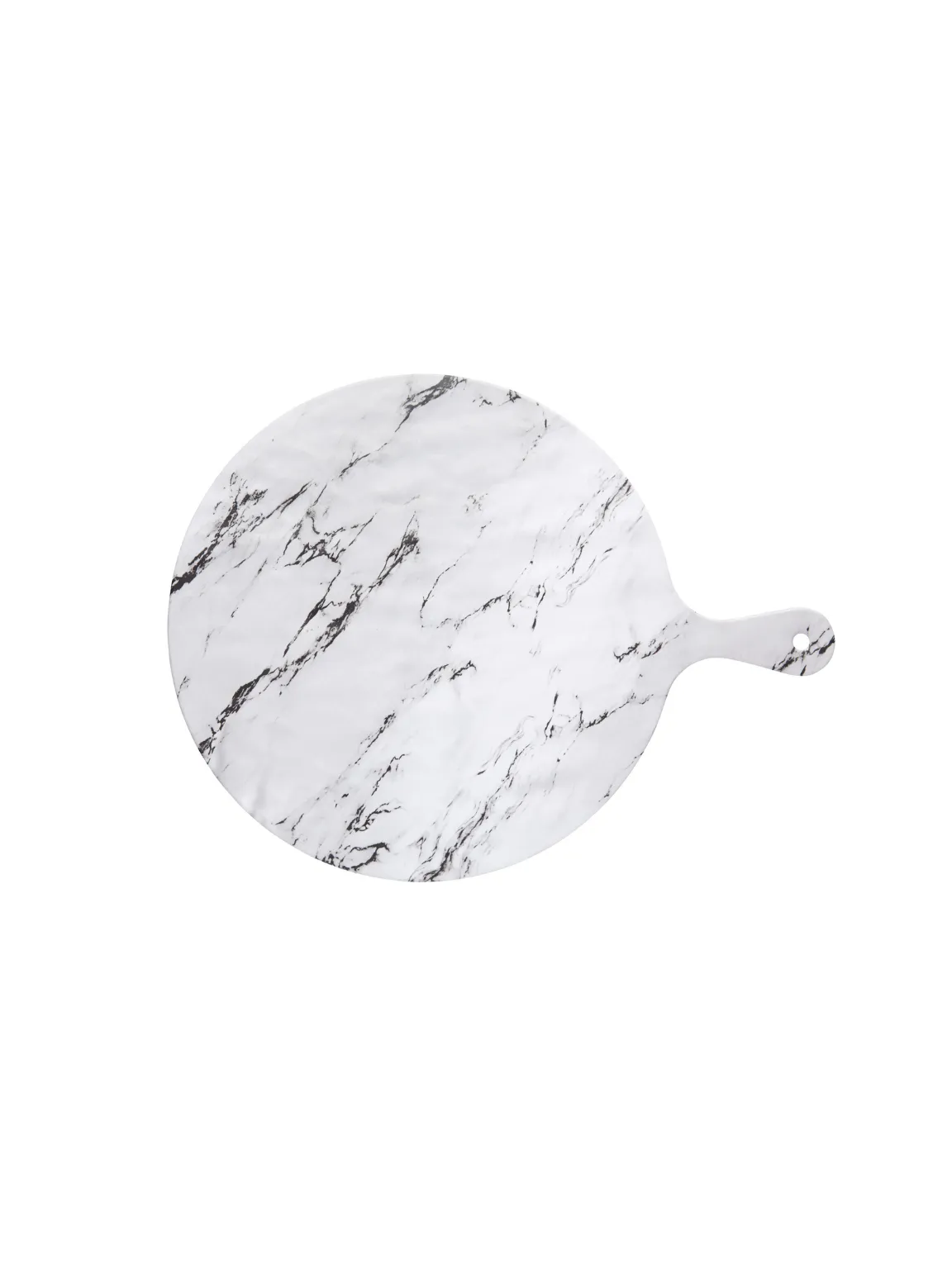 Round Melamine Marble-Effect Food Serving Platter