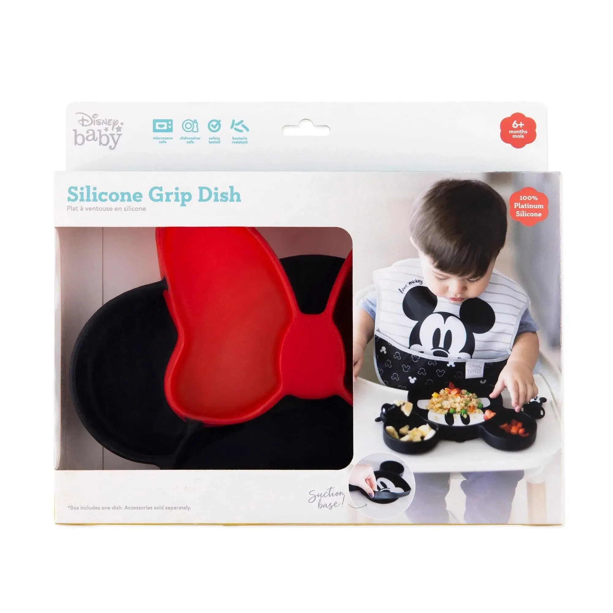 Silicone Grip Dish: Minnie Mouse